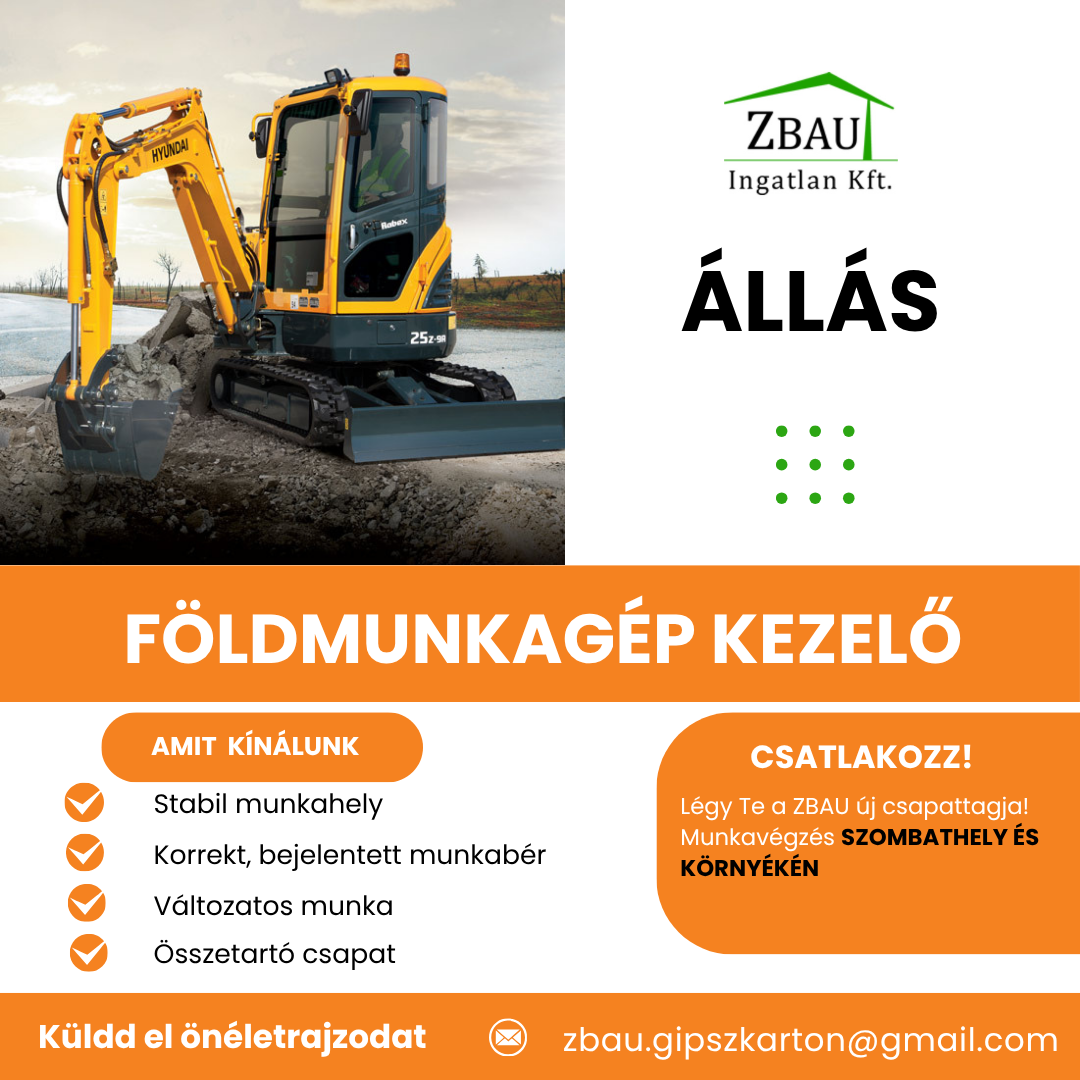 Gipszkarton szerelő állás Szombathely